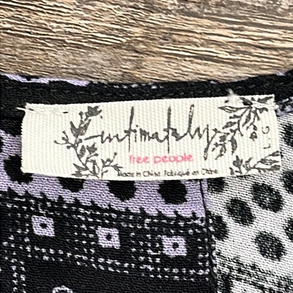 Free People Intimately On Board Bodysuit Sz L Lace Open Tie Back Hippie Boho - Picture 9 of 16